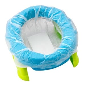 travel potty with disposable plastic bag