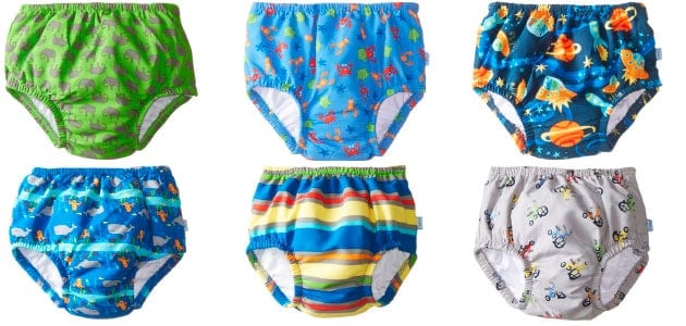 boys swim diapers in different colors and patterns