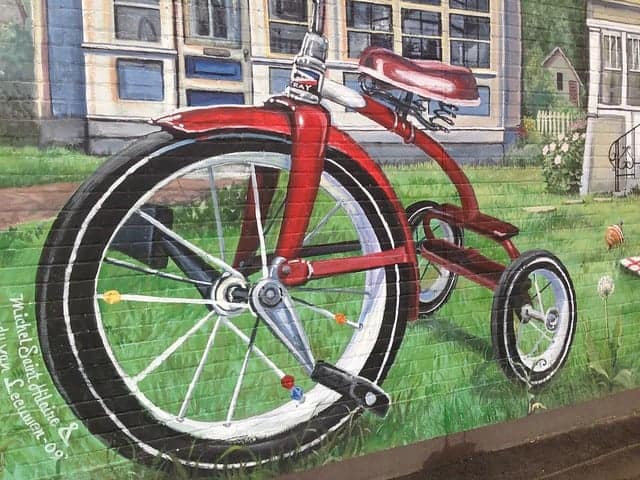 bicycle with big one wheel