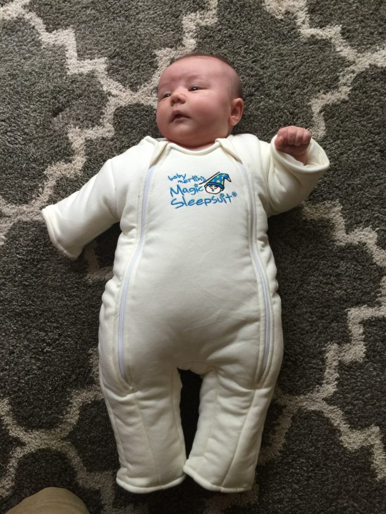 4 month sleep regression, magic merlin sleepsuit