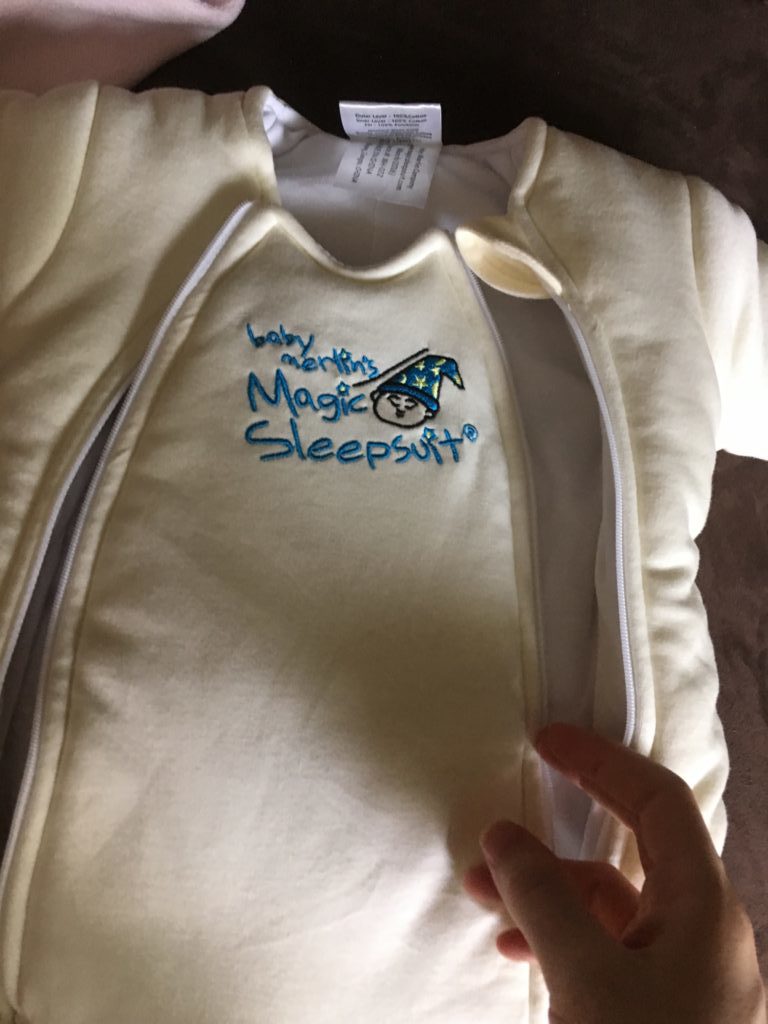 4 month sleep regression, magic merlin sleepsuit