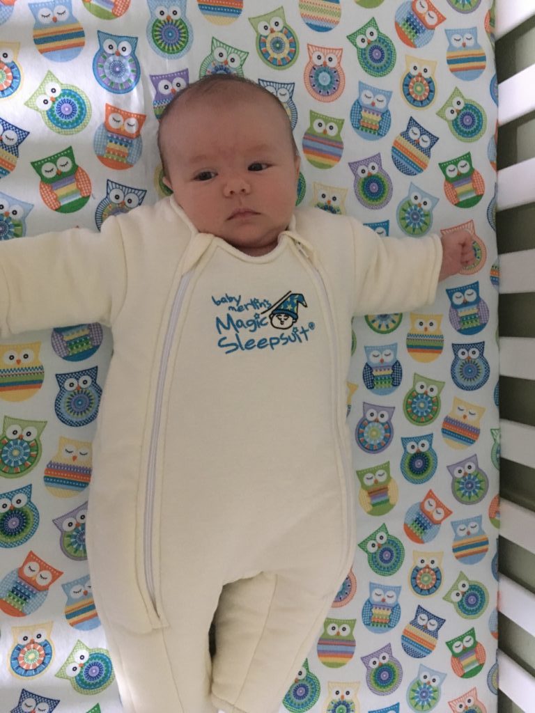 4 month sleep regression, magic merlin sleepsuit