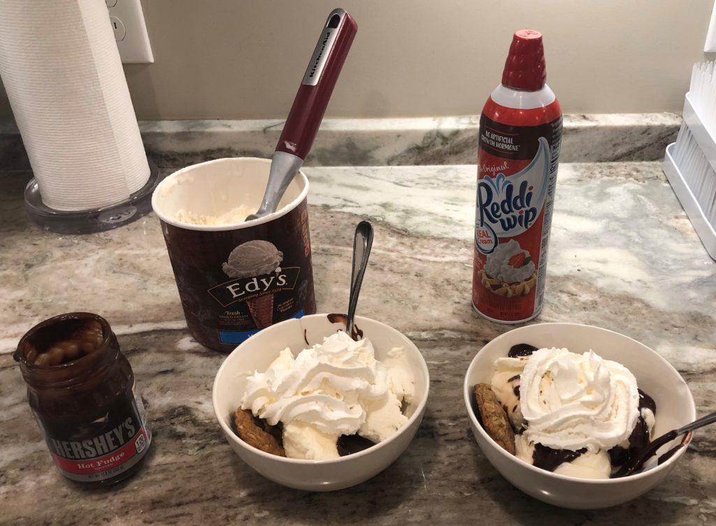 15 weeks pregnant; hot fudge sundae