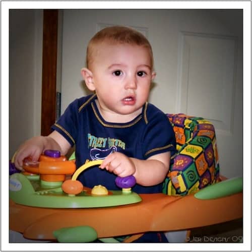 baby with serious face