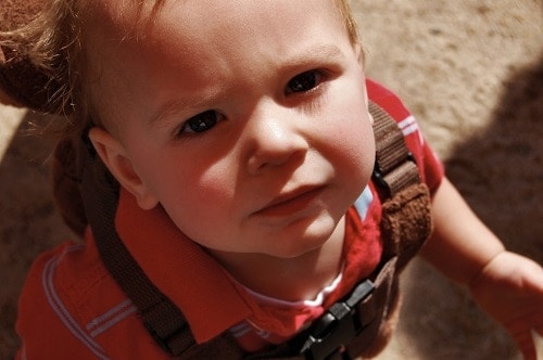 leashed child
