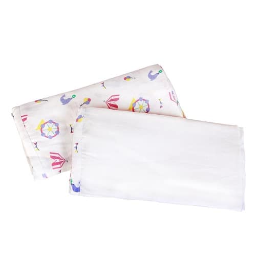 two folded baby swaddle