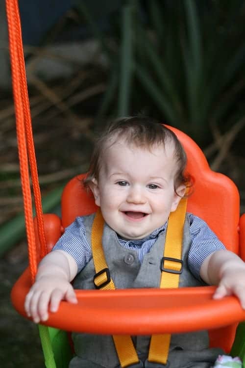 baby orange swing