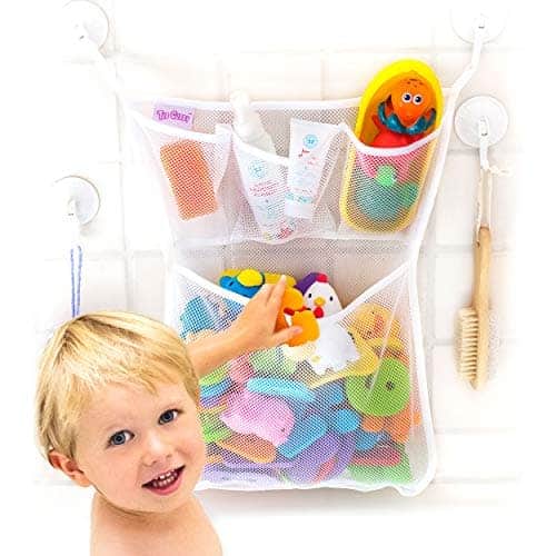 baby arranged his toys