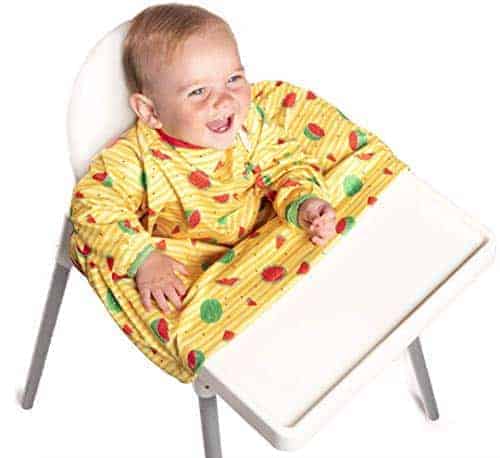 baby yellow longsleeve bib