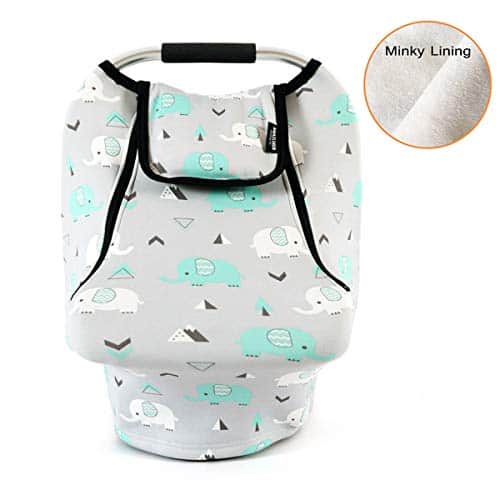 minky lining baby car seat cover