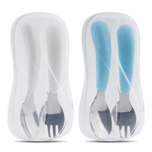 two pair of spoon and fork