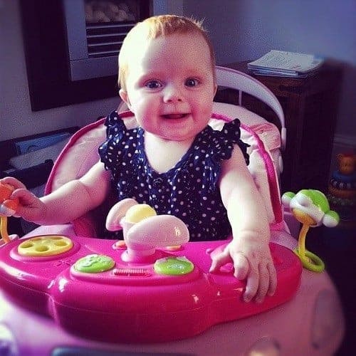baby girl smiling