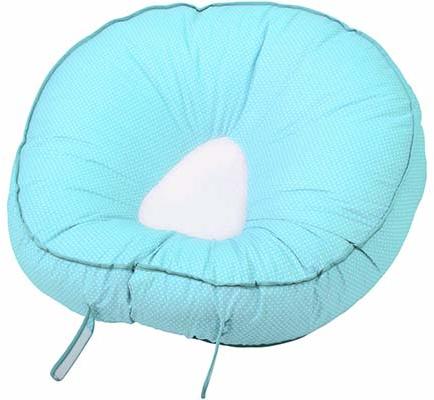 Adjustable tabs on blue leachco podster infant lounger