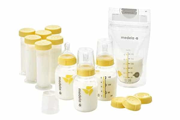 Medela Breastfeeding Gift Set, Breast Milk Storage System; Bottles, Nipples, Travel Caps, Breastmilk Storage Bags and More, Made Without BPA