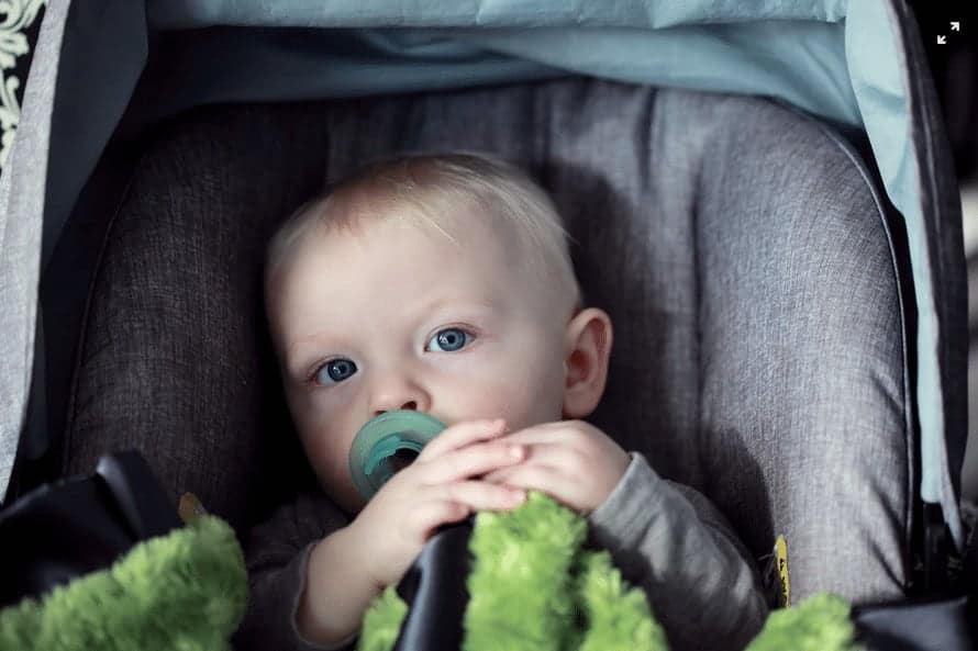 child on car seat