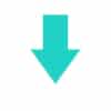 Green Down pointing arrow