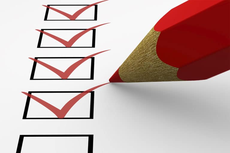 writing on checklist