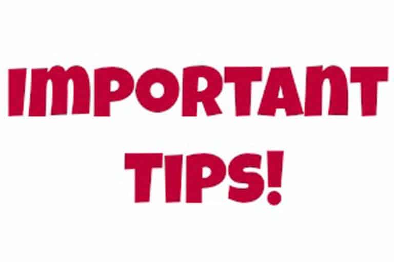 important tips