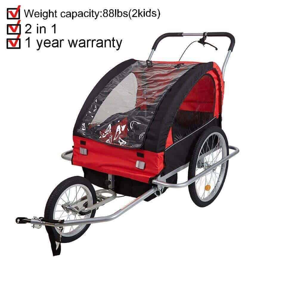 What is the weight limit for a baby trailer