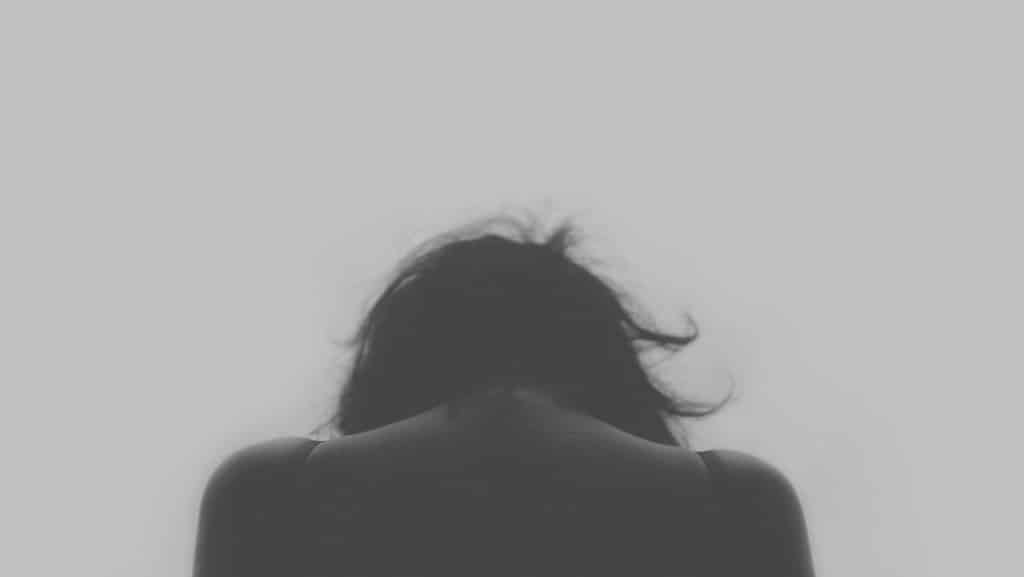 Woman sad and depressed