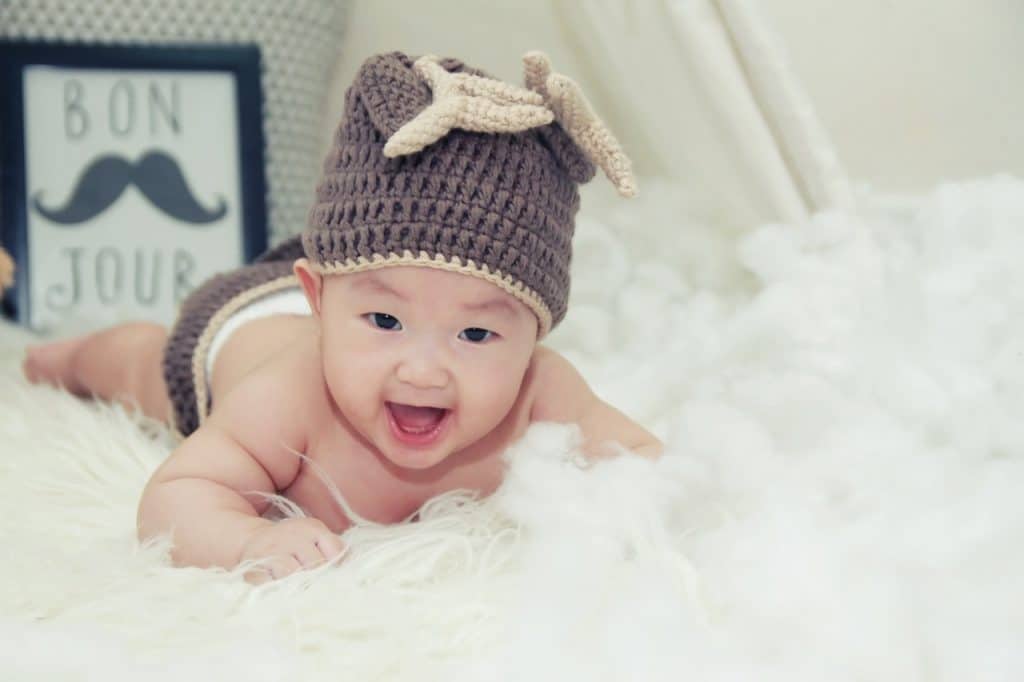 Baby smiling