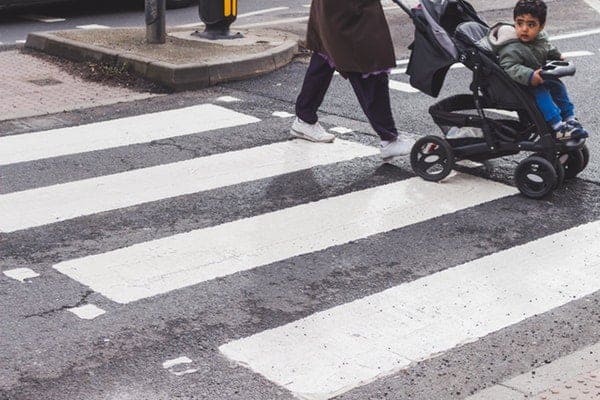 adorable child on stroller