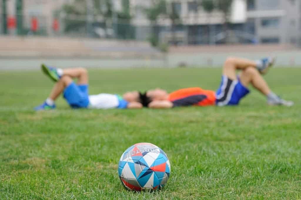 Soccer ball on grass