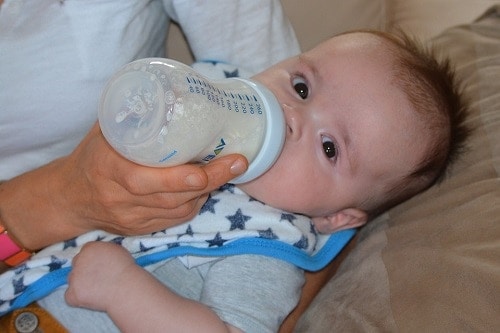 baby drinking milk