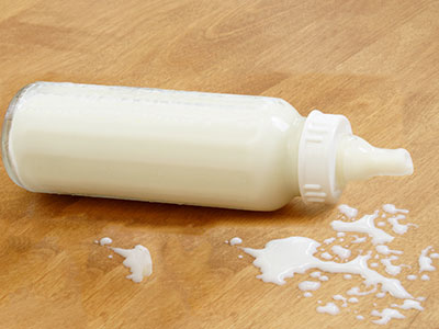 baby bottle leaking milk or the floor