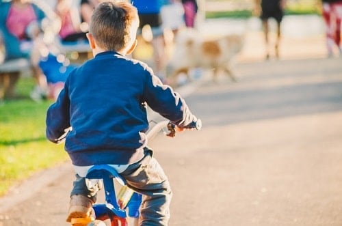 kids wearing blue jacket