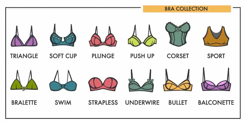 A Set Of Cartoon Bras