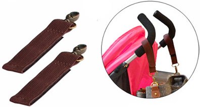 brown stroller diaper bag straps