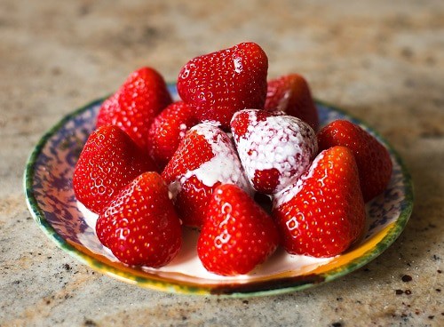 Strawberries on a plate