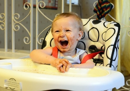 Baby is laughing