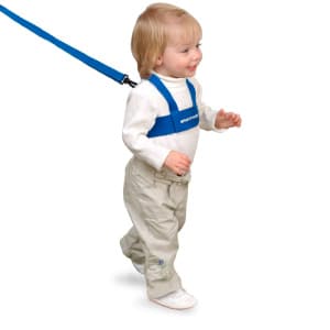 child walking around on toddler leash