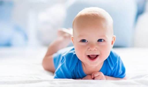 cute baby smiling