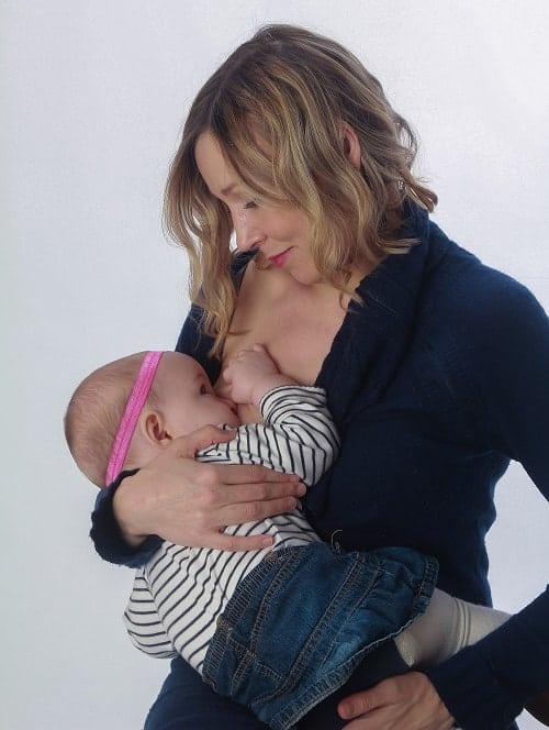 woman breast feeding