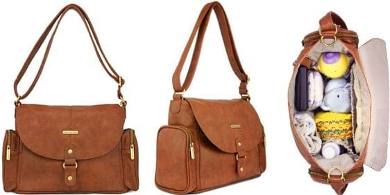 designer diaper bag different angles