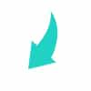 green Arrow pointing down and left