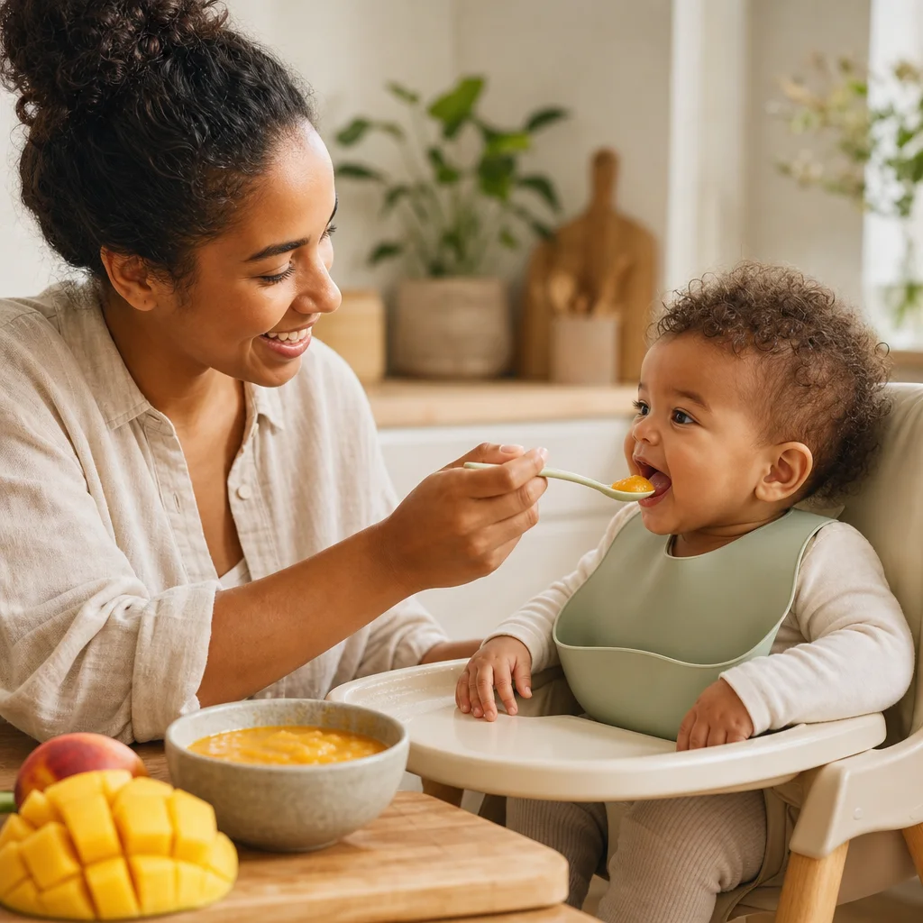 Homemade Peach and Mango Baby Food Recipes