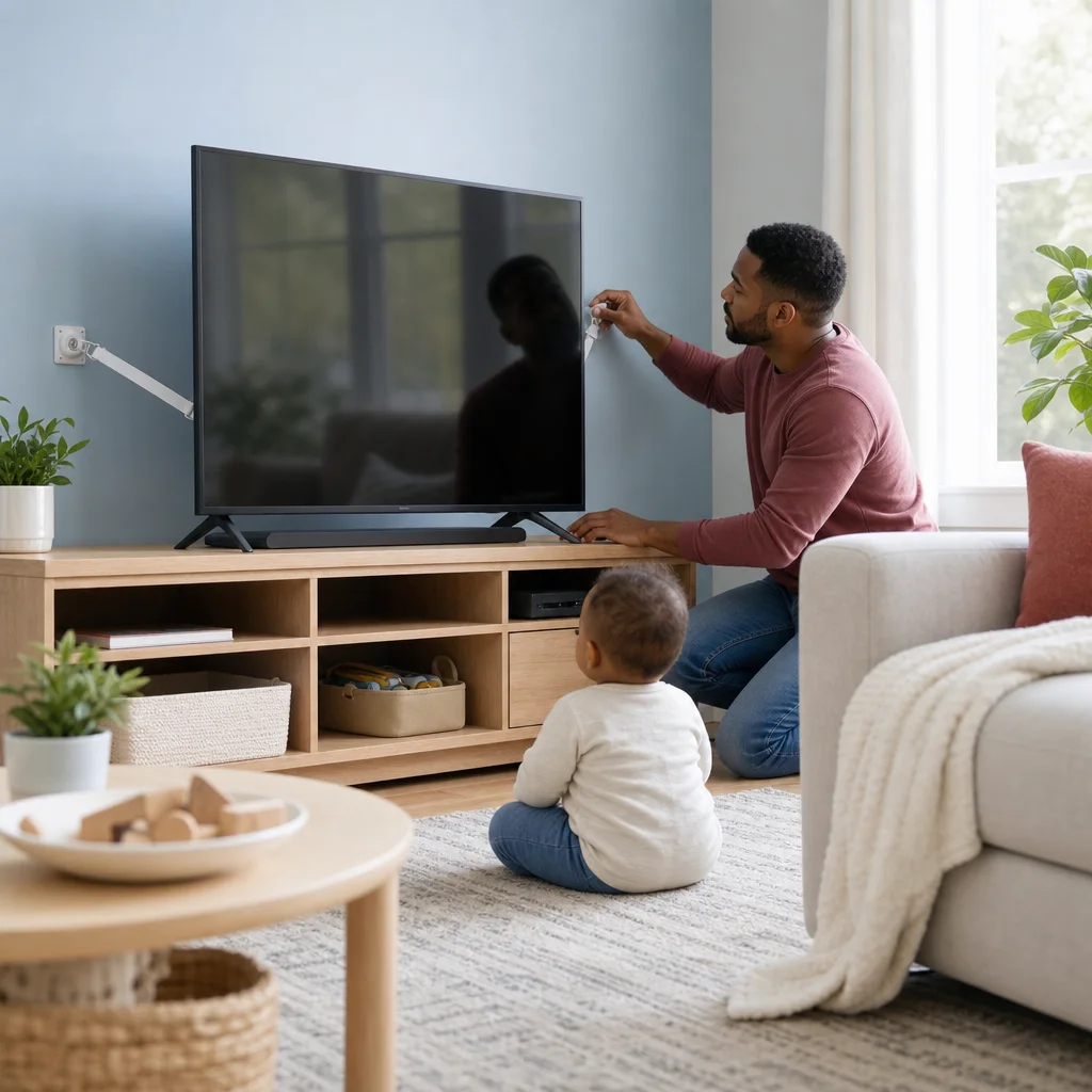 How to baby proof your TV and components