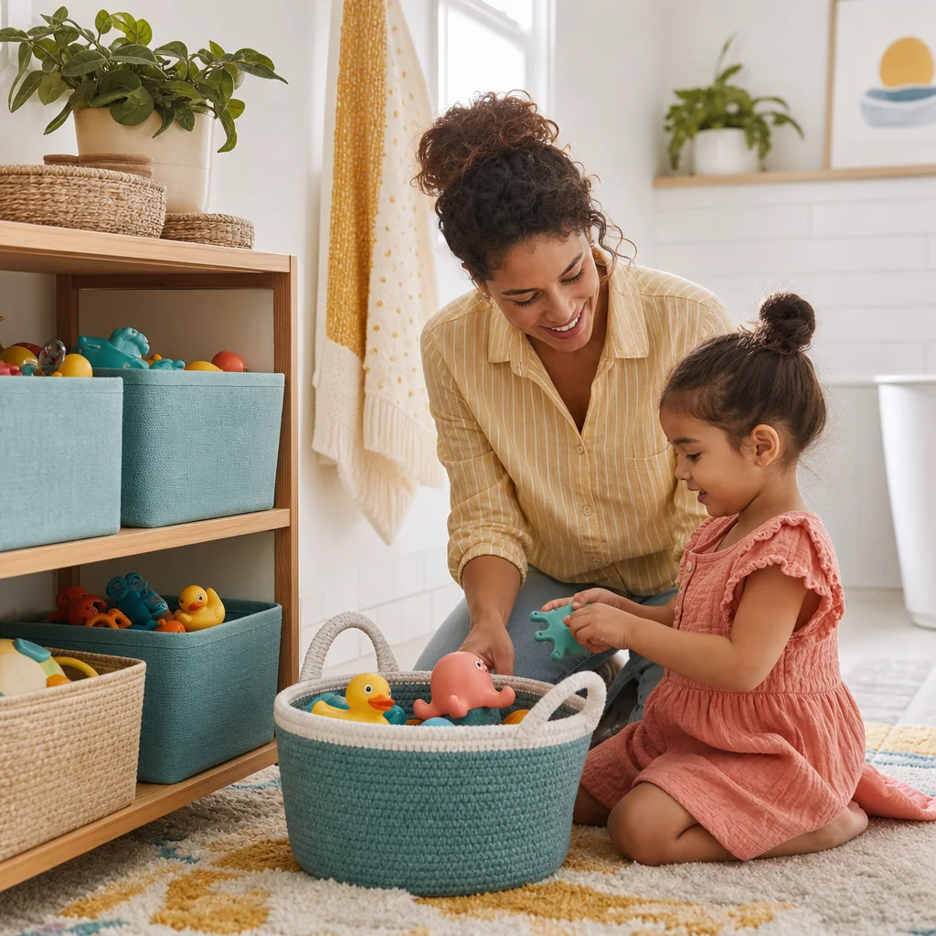 How to Store and Organize Your Kids Bath Toys