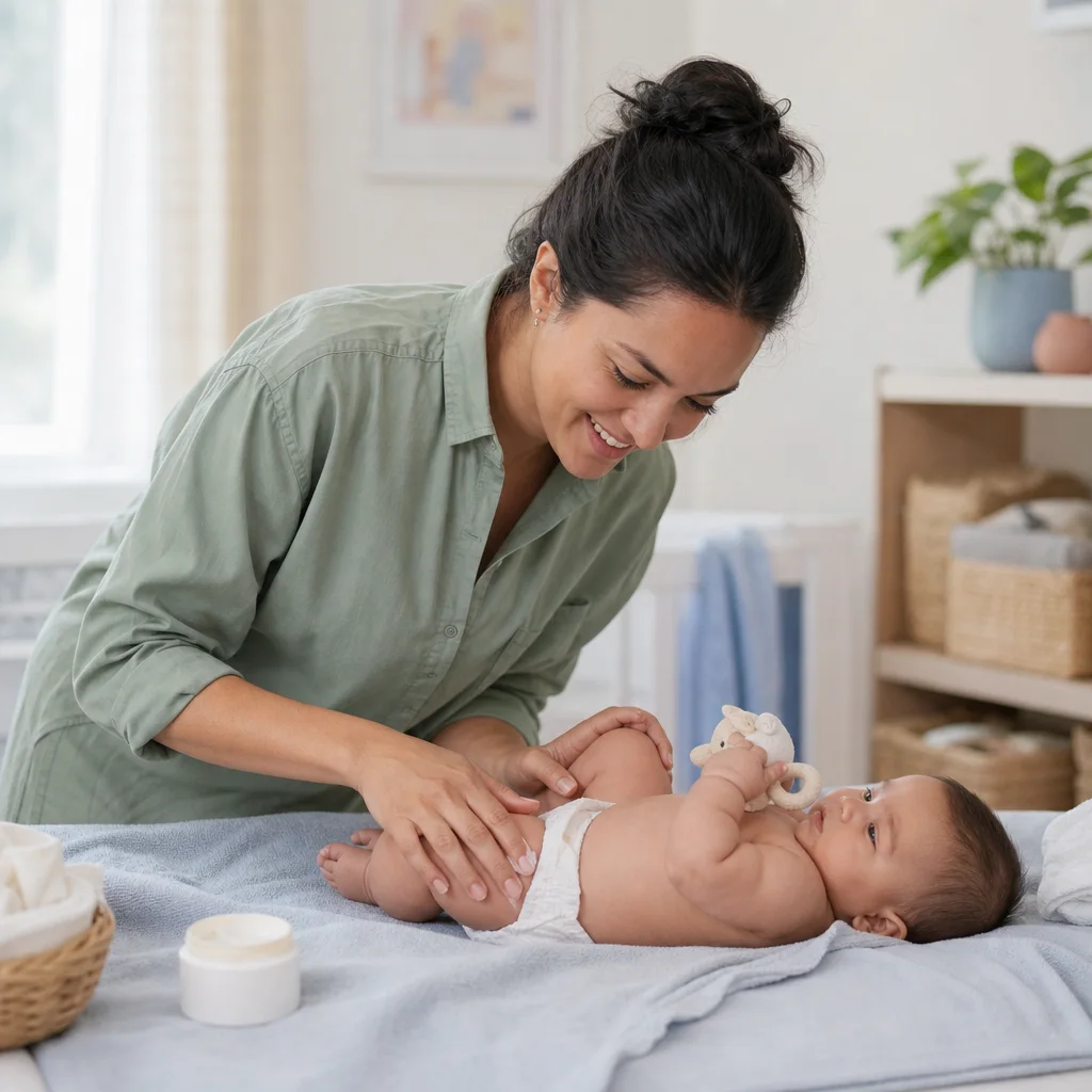 Preventing diaper rash with diaper cream