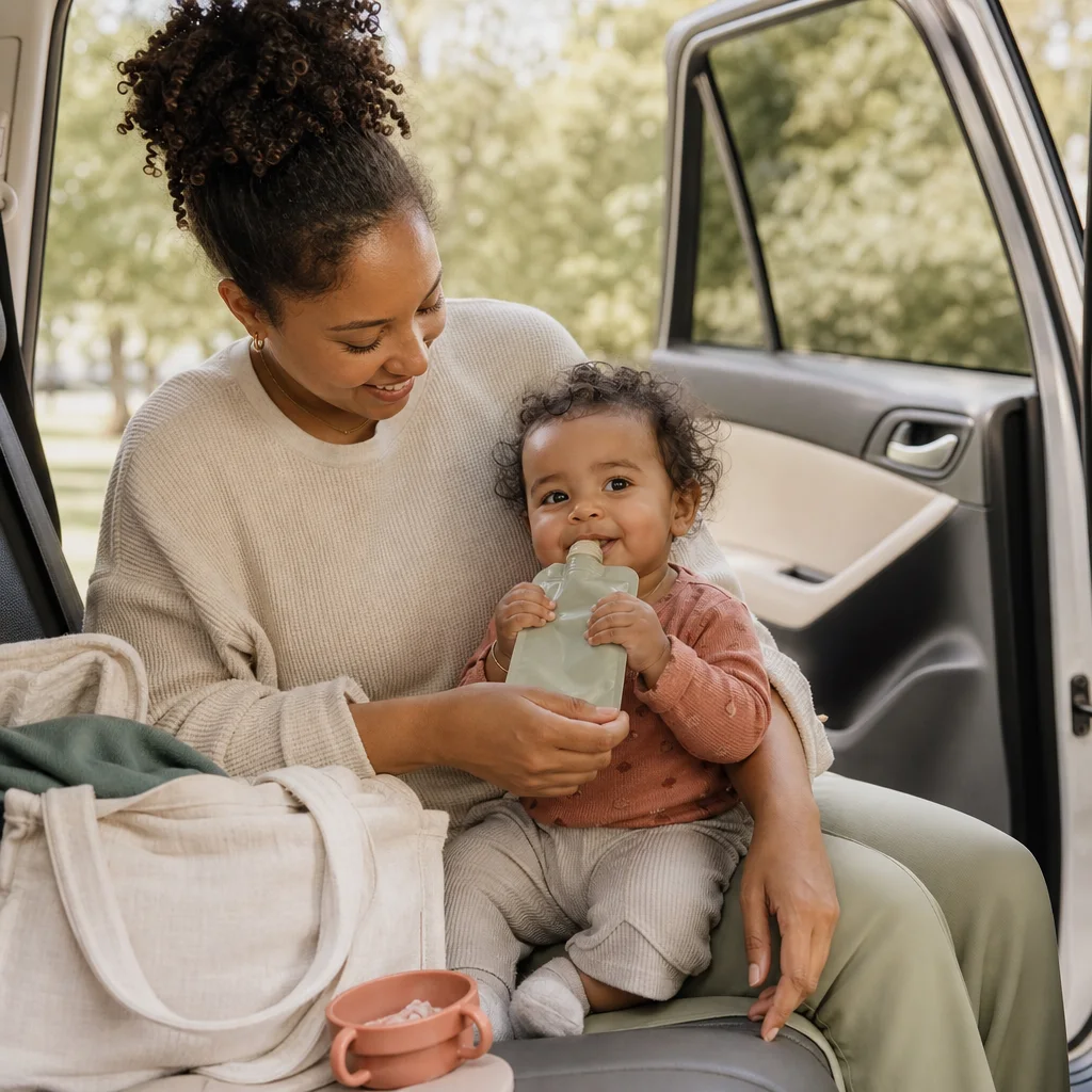Reusable baby food pouches: Best way to feed on the go