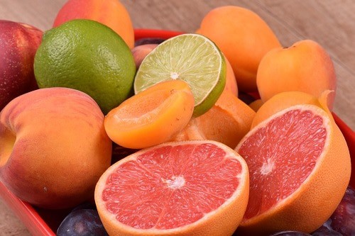 Peaches and Plum fruits