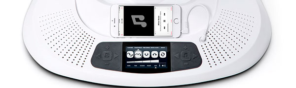 front buttons at the base of the mamaroo baby swing