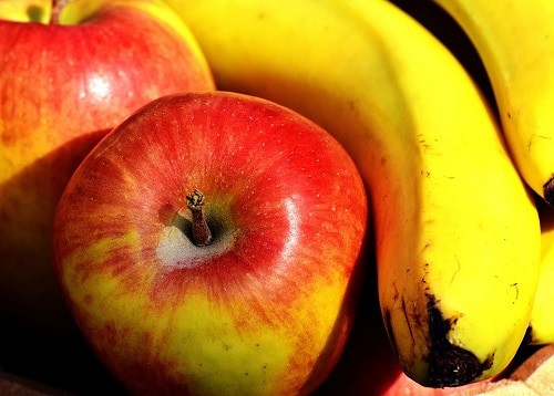Red apple and banana