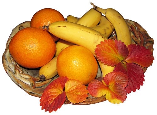 Three oranges and banana