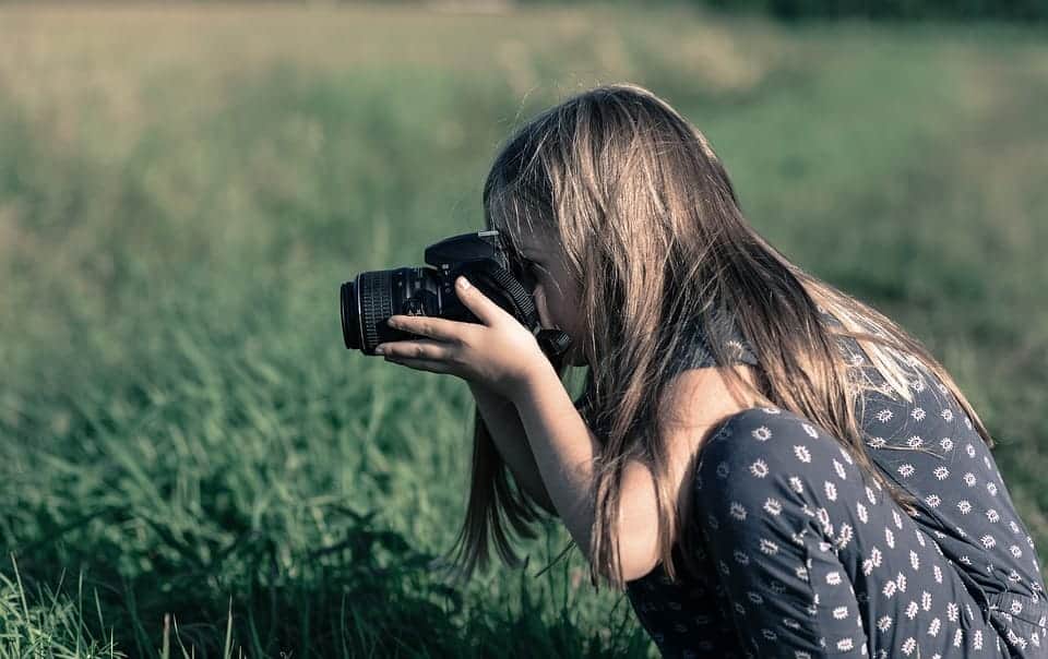 girl taking pictures