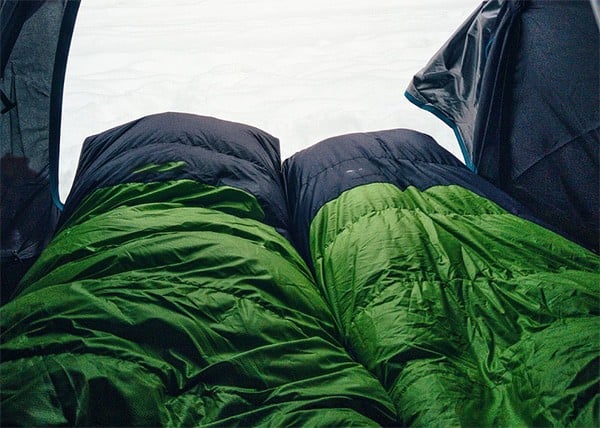 green sleeping bags